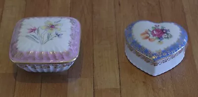 Buy Two Dresden China Trinket Boxes - Design Numbers 2769/2 And 1942/3 • 5£