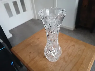 Buy Cut Glass 8 Inch High Vase • 7£