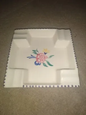 Buy Vintage Poole Pottery Flower Ashtray 5.5ins. Sq. • 3.99£