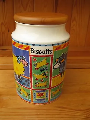 Buy Dunoon Farmyard  Large Biscuit Barrel Jar  21cm Jane Brookshaw, & New Lid Seal • 18.25£