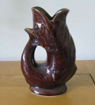 Buy Vintage Pottery Fish Gurgle Glug Jug Vase - Dartmouth England • 19.95£