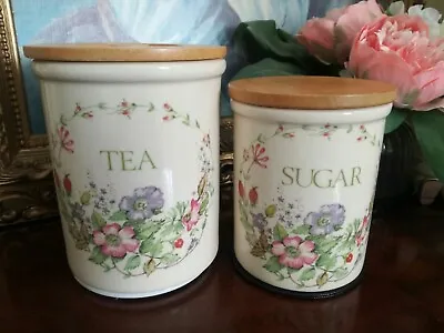 Buy Vintage Cloverleaf Floral Store Jars Storage Jars - Tea Sugar T.g.green Pottery • 12£
