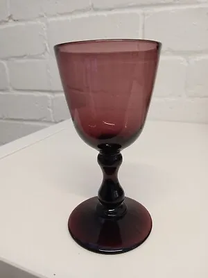 Buy Victorian, Rare Amethyst Baluster Stem Drinking Glass Tuilp Bowl Pontil 1840-60  • 12.99£