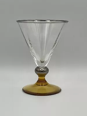 Buy Cocktail Glass Art Deco Vintage Amber Base Replacement • 9.99£
