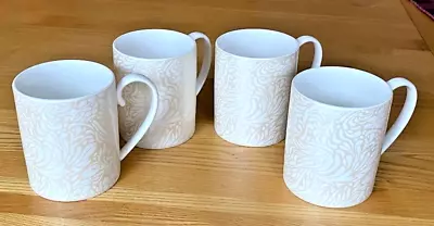 Buy Set Of 4 Denby Fine China Coffee Mugs  -  Monsoon Lucille Gold Design • 35£