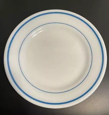Buy Vintage Pyrex Tableware By Corning DINNER PLATE 9” Turquoise Bands 703-11 Glass • 9.60£