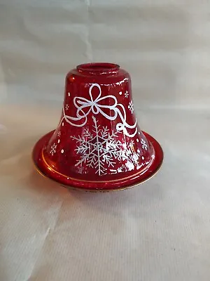 Buy Yankee Candle Crackled Glass  Christmas Snowflake Shade And Plate Large Size • 12£