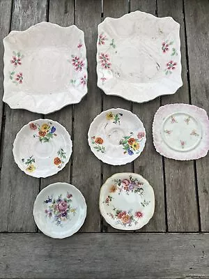 Buy Vintage Mixed Lot China Plates Plant Tuscan Royal Stafford Derby Posies • 29.99£