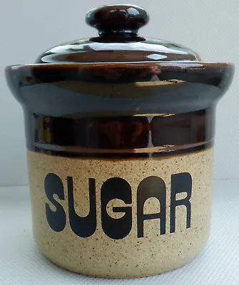 Buy JOHN HERMANSEN Vintage Ceramic Sugar Jar Pottery Kitchenalia 1970s Retro 13 Cm H • 14.95£