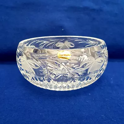 Buy Royal Brierley Lead Crystal Large Fruit Bowl  -  Fuchsia SIGNED Ex Cond • 22.99£