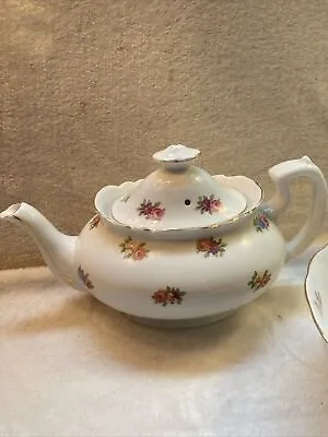 Buy Tuscan China Tea Set Pot, Jug, Sugar Bowl Roses Daffodils And Pansies • 15£