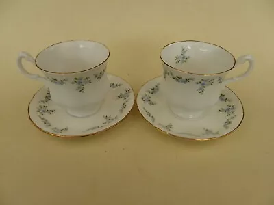 Buy Royal Standard Fine Bone China Pair Of Coffee Cups & Saucers  Sweet & Blue  • 17.50£