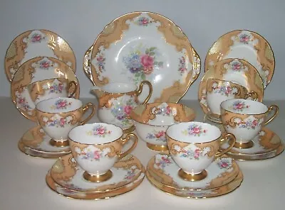 Buy Shelley Patches And Georgian Ripon Shape 21 Piece Teaset - Excellent Condition • 285£