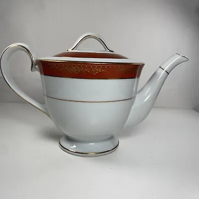 Buy Red Noritake Goldhill Teapot 6613 Fine China Tea Pot Japanese • 85£