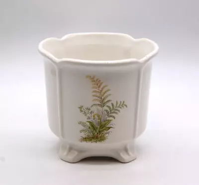 Buy WADE PLANT POT Vintage Royal Victoria Pottery Footed Fern Leaf White 5  Planter • 4.99£