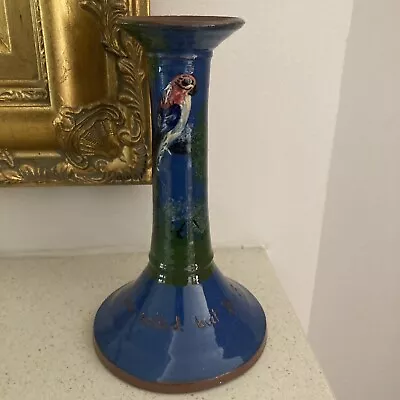 Buy Vintage Motto Torquay Ware Pottery Candle Holder Parrot Design • 14£