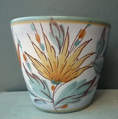 Buy Vintage Ceramic Pot Planter Flora Gouda Holland Daisy 1950s 1960s Flowers Blue • 17.99£