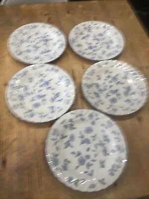 Buy BHS Bristol Blue 5 X Dinner Plates Floral Blue & White 26 Cm • 27.95£