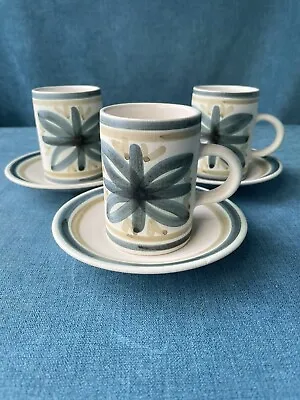 Buy Vintage Handmade X3 Small Cups & Saucers Cinque Ports Pottery The Monastery Rye • 20£