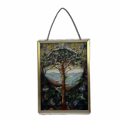 Buy Tiffany Tree Of Life Stained Art Glass Panel Sun-Catcher • 36.83£