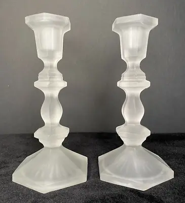 Buy Vintage Frosted Glass Candle Holders-slight Glow • 18.97£