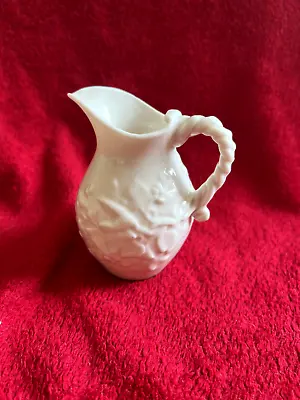 Buy Antique Belleck First Period 1863 - 1891 Holly&Ivy Rope Twist Handle Creamer • 69.99£