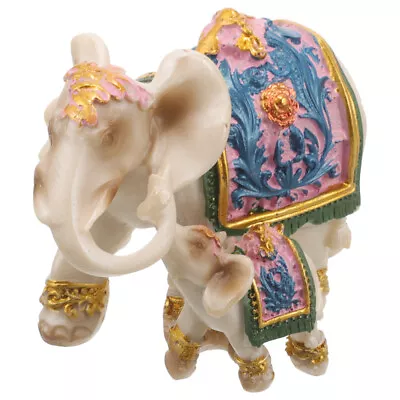 Buy  Elephant Statues Home Decor Animal Fortune Ornament Ornaments Miniature • 12.29£