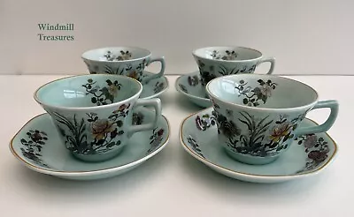 Buy 4 Adams Calyx Ware Ming Jade Tea Cups & Saucers - Great Condition • 12.99£