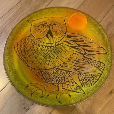 Buy Poole Pottery Aegean Charger, Owl Design, No. 54, Diameter 41cm • 75£