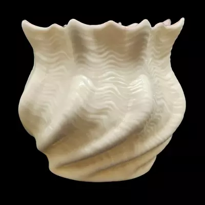 Buy Belleek Neptune Shell Vase 3 5/8  Tall 7th Mark Twisted Nautical Irish Porcelain • 18.95£