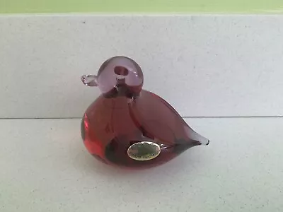 Buy Wedgewood Vintage Signed Glass Pink Duckling • 8£