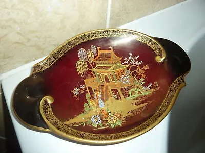 Buy Carlton Ware Rouge Royale 26cm Dish With Chinese Pagoda,willow,flowers & Figures • 40£