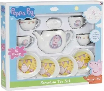 Buy Peppa Pig Porcelain Tea Set  10 Pieces For Children Kids For 3+Ages • 13.99£
