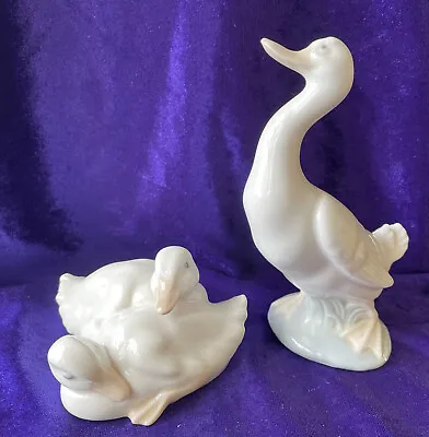 Buy 2 X NAO By LLADRO Duck & Goose Figurines Inc. Standing Goose • 5£