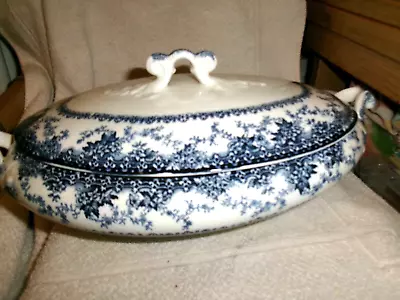 Buy Beautiful Blue And White Casserole Dish With Lid By John Maddock And Sons • 8.99£