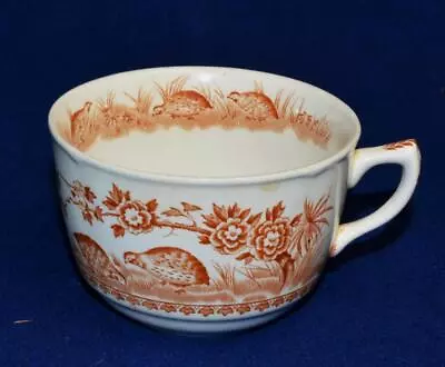 Buy Vintage 1913 FURNIVAL England Brown QUAIL Pattern Breakfast Flat Cup • 19.20£