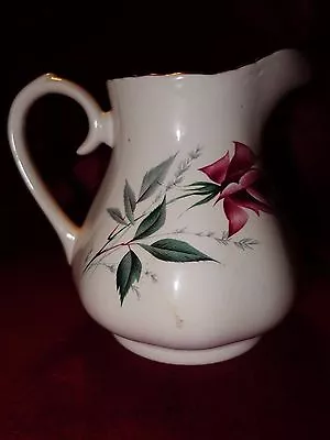 Buy Vintage Art Deco Woods Ware Pretty Rose Transfer Porcelain China Water Jug • 9£