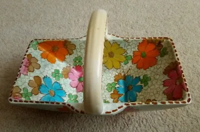 Buy Vintage Tuscan Decoro Pottery Floral Basket- Made In England • 24.99£