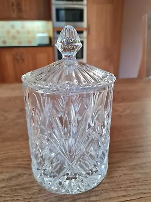Buy Vintage And Heavy , Cut Glass Jar Traditional Design  • 5£
