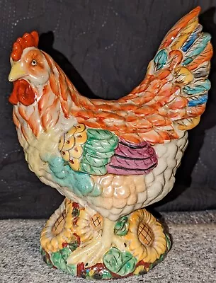 Buy Rare Vintage Ceramic Hen Figurine French Country Poly-chrome • 54.99£
