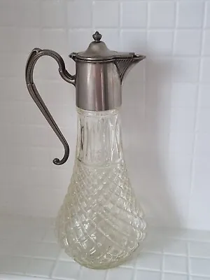 Buy Vintage Cut Glass And Eps Zinc? (see Pics 3-6) Decanter, Jug ? Made In England • 8.99£