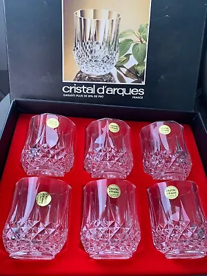 Buy 6 X Cristal D’Arques Longchamps Whisky Tumblers BNIB • 9.95£