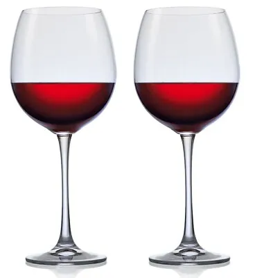 Buy 2x XXL Giant RED Wine Glasses Cup 850ml / 25.5 Oz BALLON XXL Bohemia Crystal • 12.59£