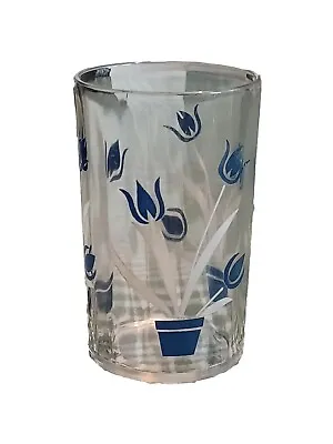 Buy Vintage Juice Glass Swanky Swigs Tulips In Pot Blue • 6.75£