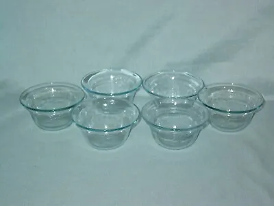 Buy Vintage Fire King Oven Glass Sapphire Blue Philbe Flared Custard Cups Lot Of 6 • 16.32£