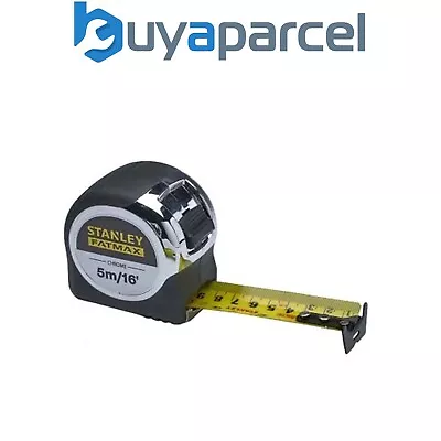 Buy Stanley FatMax Chrome 5m Tape Measure Wide Blade Metric Imperial 3m Stand Out • 15.40£