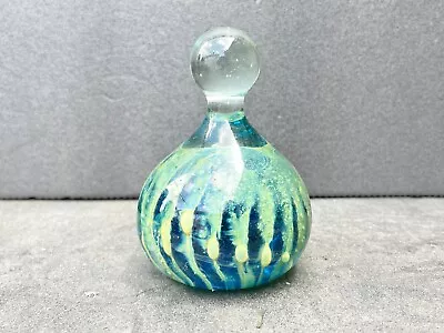 Buy Vintage Mdina Glass Paperweight Blue And Green Swirl • 9.99£