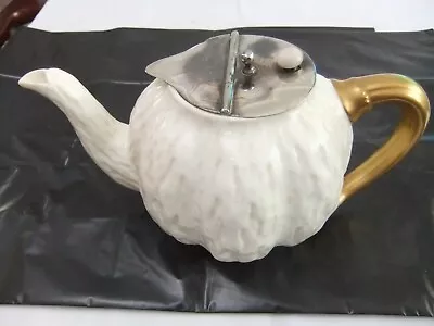 Buy Vintage Coalport Small One Pint Tea/coffee Pot Gilt Handle Silver Plate Lid • 24£