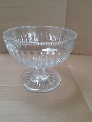 Buy Vintage Lead Crystal Cut Glass Compote Dish Bowl Thumbnail Pattern • 10£