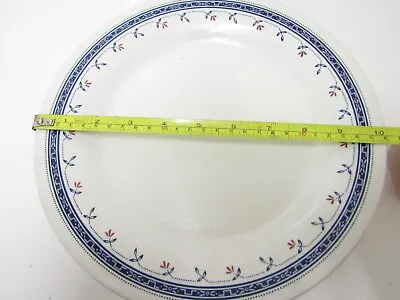 Buy Staffordshire Tableware Blue Floral Circular Serving Plate  Vintage (H) • 9.99£